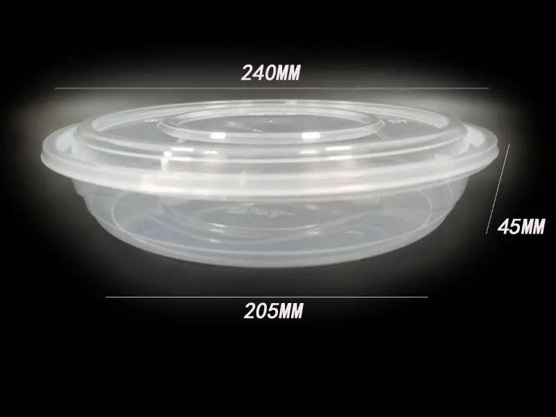 1500 ml-es PP fröccsöntött tál típusú ételtartó 1500 ml-es PP fröccsöntött tál típusú ételtartó