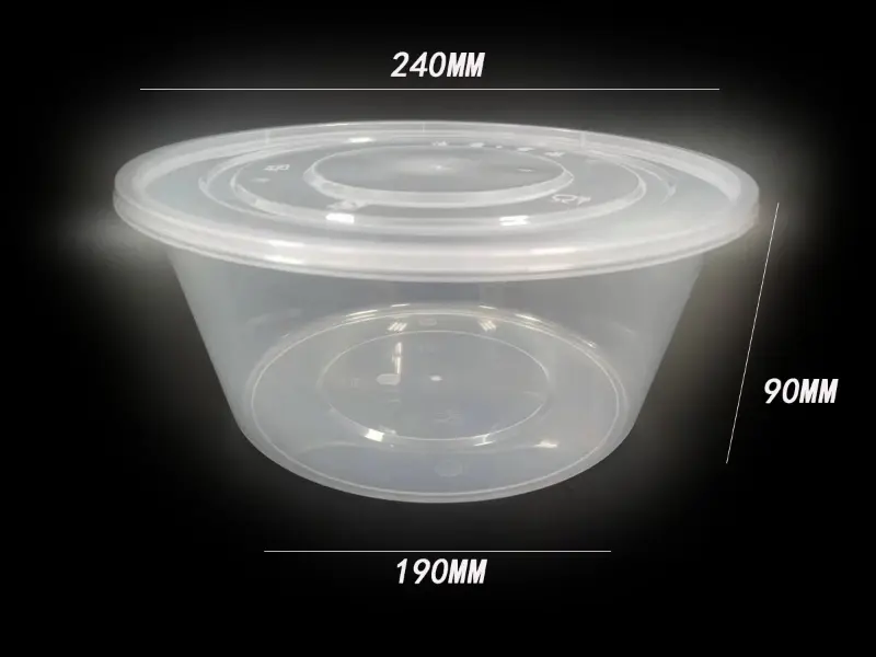 3000 ml-es PP fröccsöntött tál típusú ételtartó 3000 ml-es PP fröccsöntött tál típusú ételtartó
