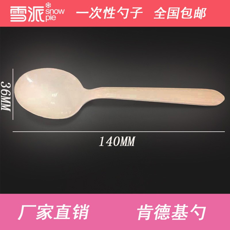 Black disposable PP soup spoon