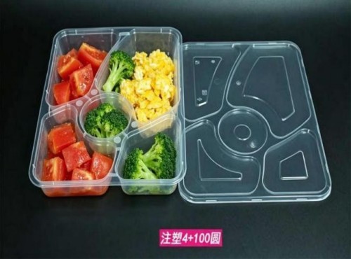 Injection-molded PP basin-style food box